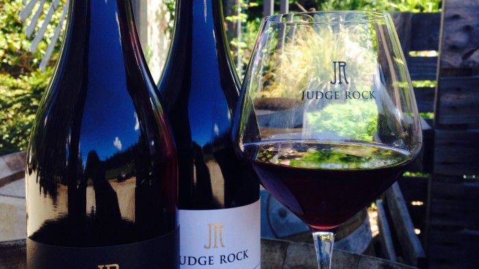 Judge Rock barrel and wine