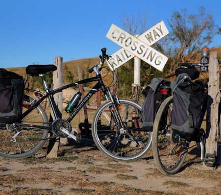 Trail Journeys Bikes Trail crossing sign