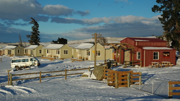 Wedderburn Lodge Cottages in the Snow