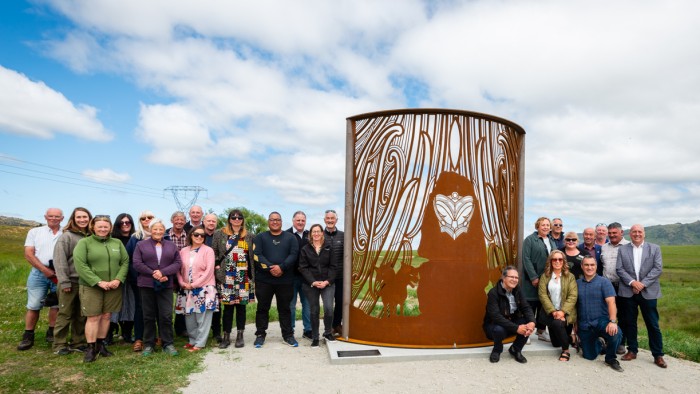 Guests at the Transpower Tohu Whenua Unveiling at Ida Valley